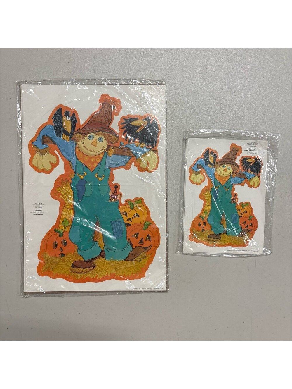 Vintage 1979 Current Inc Halloween Wall Decor Lot Sealed NOS Scarecrow
